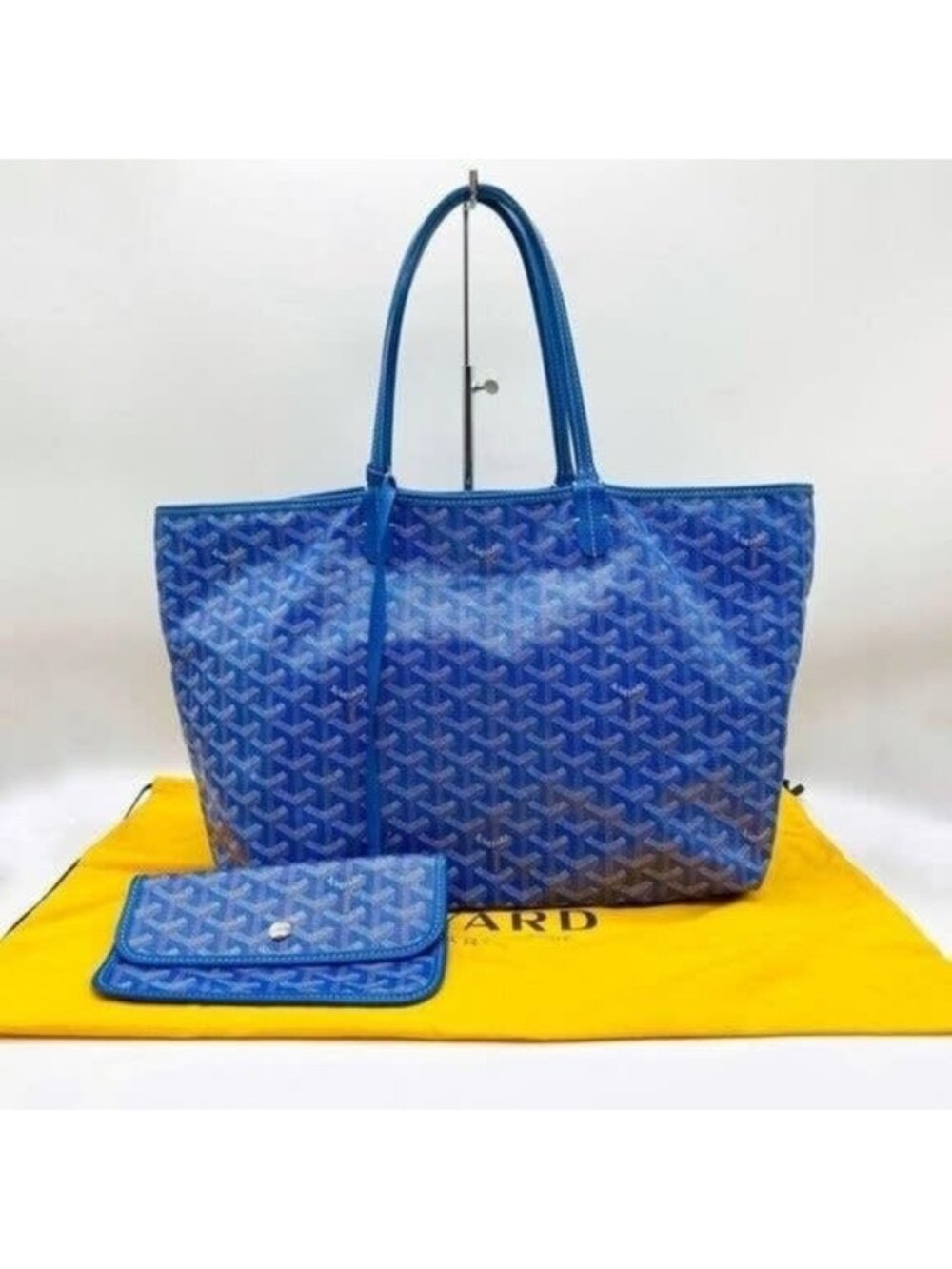Goyard Saint Louis PM Blue Shoulder Tote Bag & Pouch